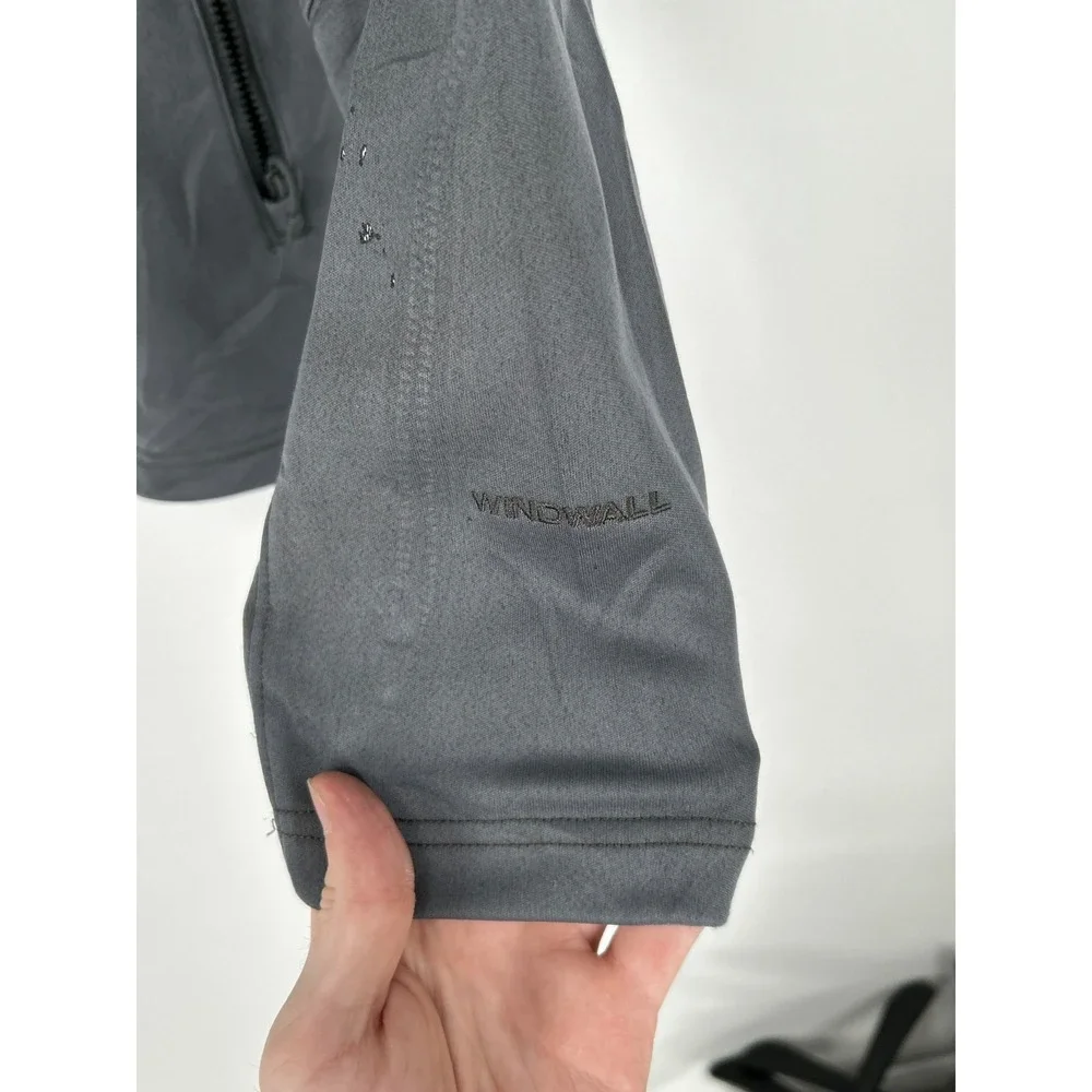 The North Face Apex Barrier‎ Windwall Jacket Men's M Grey Fleece Lined Full Zip